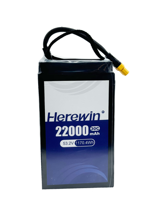 14S1P+ 53.2V 22000mAh 30C 半固态智能软包无人机电池